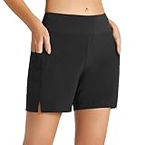 BALEAF Women's 5' Quick Dry High Waisted Swim Board Shorts UPF 50+ Swimsuit Bottom Trunks with Liner