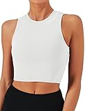 Natural Feelings Sports Bras for Women Removable Padded Yoga Tank Tops Sleeveless Fitness Workout Running Crop Tops