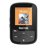 SanDisk 32GB Clip Sport Plus MP3 Player, Black - Bluetooth, LCD Screen, FM Radio - SDMX32-032G-G46K