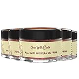 Pure Kashmiri Mongra Saffron / Kesar / Keshar PACK OF 5 (1g each) | From the finest farmlands of Pampore, J&K, India | Tested and certified as Grade A