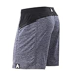 Anthem Athletics Hyperflex Gym Shorts for Men Zippered Pocket 7 Inch Inseam – Workout Shorts, Running Shorts, Athletic Shorts Cross Training Shorts Yoga Shorts - Iron Rhino Grey G2 - Large