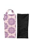 Yoga Sand Bag Jute/Cotton Unfilled for Yoga Weights and Resistance Training, Color- Natural/Purple, Size- 7.5' X 17'