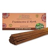 Bless-Frankincense 100%-Natural-Handmade-Hand-Dipped-Incense-Sticks Organic-Chemicals-Free for-Purification-Relaxation-Positivity-Yoga-Meditation The-Best-Woods-Scent (500 Sticks (750GM))