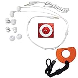 Underwater Audio Waterproof iPod Swimbuds Bundle (Red)