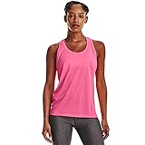 Under Armour Women's Standard Tech Solid Tank Top, (640) Pink Punk / / Metallic Silver, X-Small