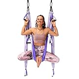YOGABODY Yoga Trapeze Pro – Yoga Inversion Swing with Free Video Series and Pose Chart, Purple