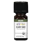 Aura Cacia 100% Pure Clary Sage Essential Oil | Certified Organic, GC/MS Tested for Purity | 7.4 ml (0.25 fl. oz.) | Salvia sclarea