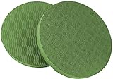 GoYonder Eco Yoga Workout Knee Pad Cushion Green (Pack of 2)