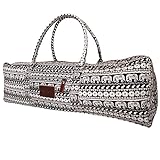 Kindfolk Yoga Mat Duffel Bag Carrier Patterned Canvas with Pocket and Zipper (Parade)