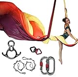 KIKIGOAL 10M Aerial Yoga Silk Equipment Yoga Pilates Swing Aerial Yoga Antigravity Hammock Trapeze for Yoga Strap Bodybuilding (Gradual C)