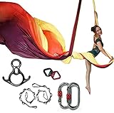 KIKIGOAL 10M Aerial Yoga Silk Equipment Yoga Pilates Swing Aerial Yoga Antigravity Hammock Trapeze for Yoga Strap Bodybuilding (Gradual C)