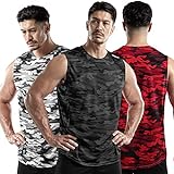 DRSKIN Men's 4 or 3 Pack Tank Tops Sleeveless Shirts Dry Fit Y-Back Muscle Mesh Gym Training Athletic Workout
