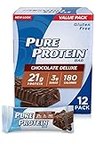 Pure Protein Bars, High Protein, Nutritious Snacks to Support Energy, Low Sugar, Gluten Free, Chocolate Deluxe, 1.76 oz., 12 Count