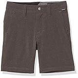 Volcom boys Frickin Surf N' Turf Hybrid Stretch Chino Short Swim Trunks, Charcoal Heather, Large US
