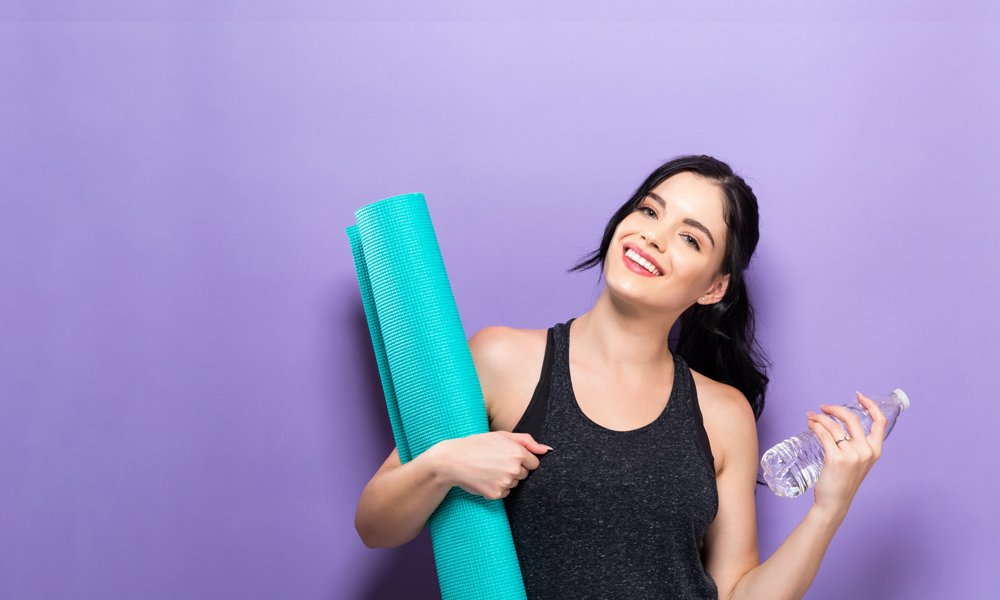 Yoga mat cleaner spray