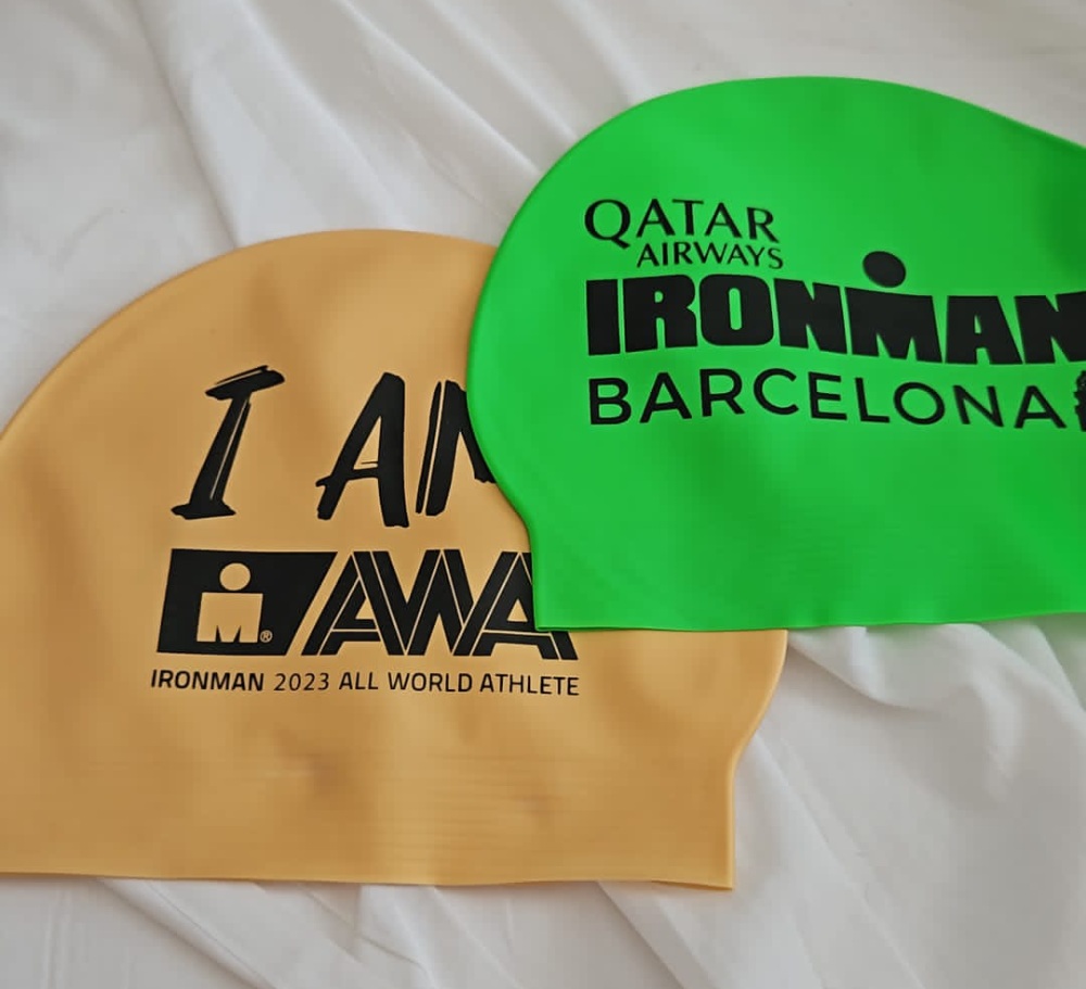 Ironman swim hats