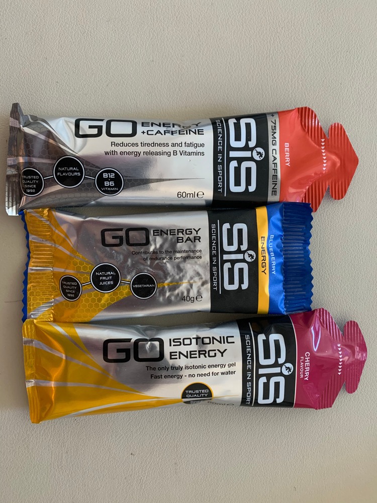 Energy gels during a marathon