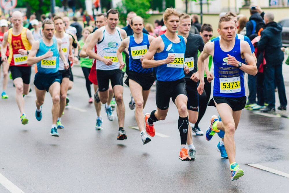 Runners in marathon