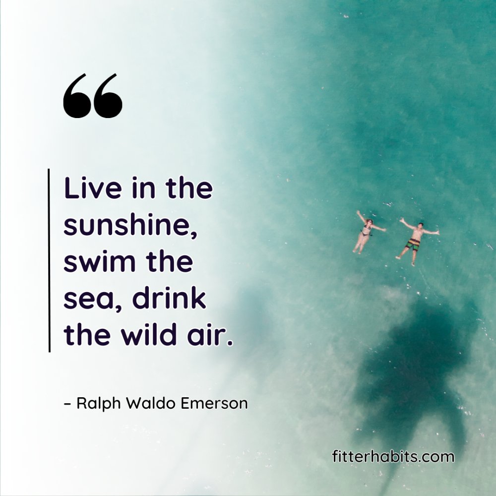 Inspiring beach swimming quotes