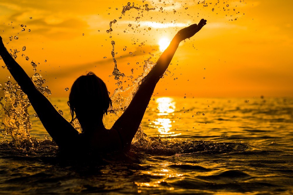 Sunset swimming quotes